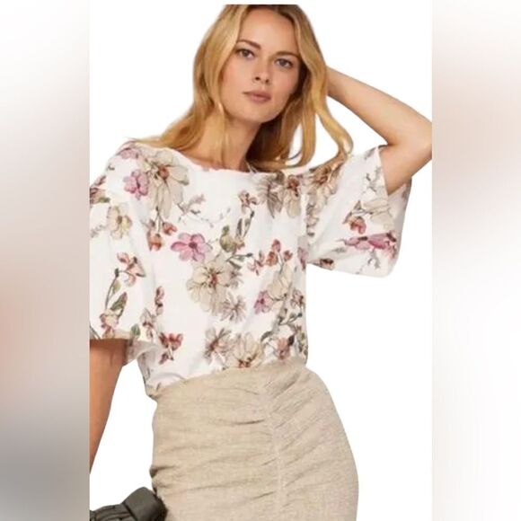Adam Lippes Collective Floral Blouse Size 6 - Picture 1 of 7